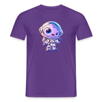 Kuscheliger Astronaut im All - Männer T-Shirt - Lila - Vorne - AI Model Male 178 light (178cm)