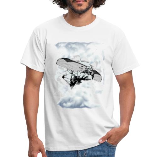 You can fly. Paragliding in the clouds - Men's T-Shirt