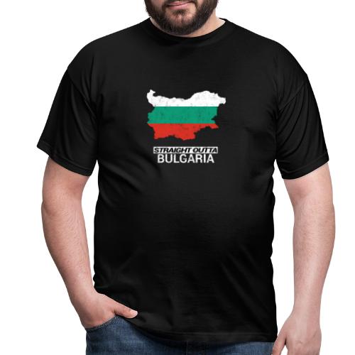 Straight Outta Bulgaria country map - Men's T-Shirt