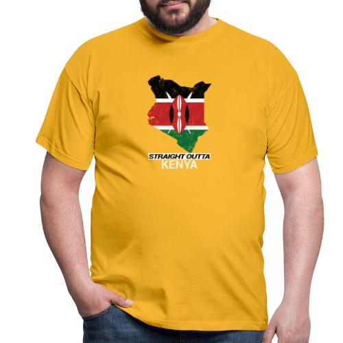 Straight Outta Kenya country map & flag - Men's T-Shirt