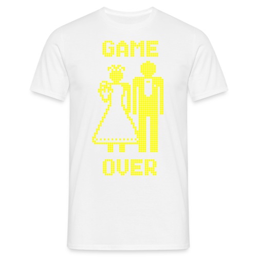 Game Over Old Skool geel - Mannen T-shirt