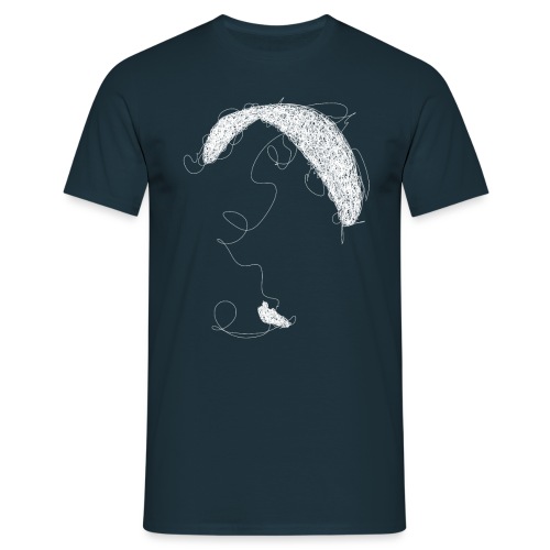 Paraglider scribble white - Männer T-Shirt