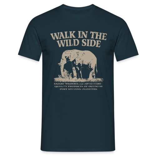 045 walk in the Elefant beige png - Männer T-Shirt