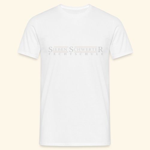Fechtschule Schriftzug hell - Männer T-Shirt