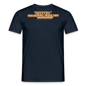 Maquette de T-shirt homme « Arcade Rétro de San Francisco » à imprimer et personnaliser