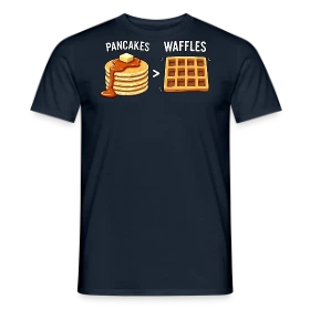 Maquette de T-shirt homme « Team Pancakes : La Victoire est Sucrée » à imprimer et personnaliser