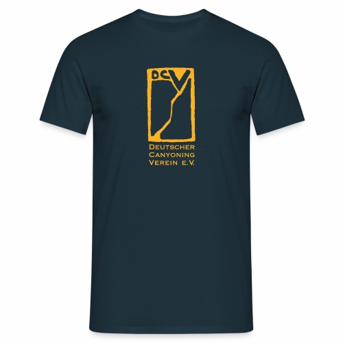 DCV T-Shirt Gruendungslogo Goldgelb und Schrift - Männer T-Shirt