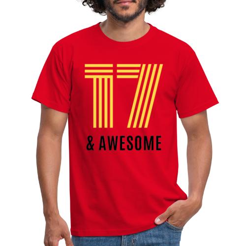 Motiv til 17-åring - 17 and awesome - T-skjorte for menn