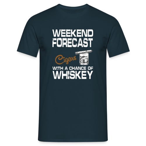 Weekend Forecast Cigars and Whiskey For Men Women - Männer T-Shirt