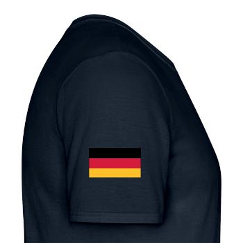 Deutschlandflagge (Alle Druckarten) - Männer T-Shirt - Navy - Rechts - AI Model Male 178 light (178cm)