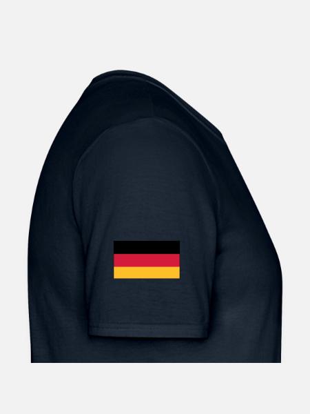 Germany flag (all types of printing) - Men's T-Shirt - navy - Right