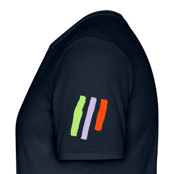 Streifen Diagonal Vektor - Männer T-Shirt - Navy - Links - AI Model Male 178 light (178cm)