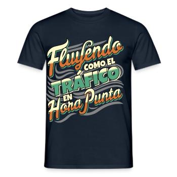 Fließend zur Hauptverkehrszeit - Männer T-Shirt - Navy - Vorne - AI Model Male 178 light (178cm)