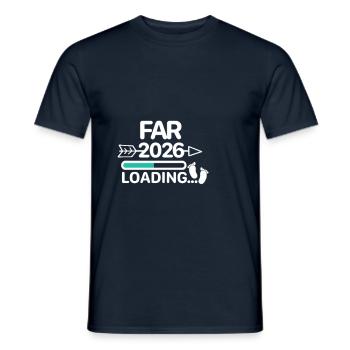 Papa 2026 dänisch - Männer T-Shirt - Navy - Vorne - AI Model Male 178 light (178cm)