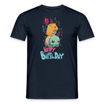 Anniversaire de Capybara - T-shirt homme - marine - Devant - AI Model Male 178 light (178cm)