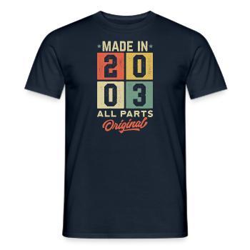Made In 2003 - All Parts Original - Men's T-Shirt - navy - Front - AI Model Male 178 light (178cm)