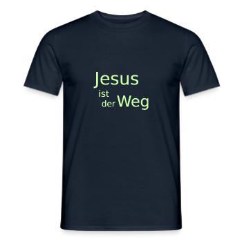 Jesus ist der Weg - Männer T-Shirt - Navy - Vorne - AI Model Male 178 light (178cm)