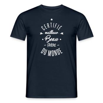 meilleur beau frère - T-shirt homme - marine - Devant - AI Model Male 178 light (178cm)
