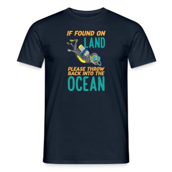 Drôle de plongée sous-marine Scuba Diver - T-shirt homme - marine - Devant - AI Model Male 178 light (178cm)