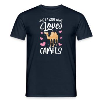 Just A Girl Who Loves Camels - Männer T-Shirt - Navy - Vorne - AI Model Male 178 light (178cm)