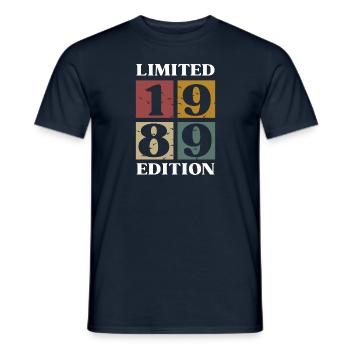 Vintage Cadeau 1989 Anniversaire Édition limitée - T-shirt homme - marine - Devant - AI Model Male 178 light (178cm)