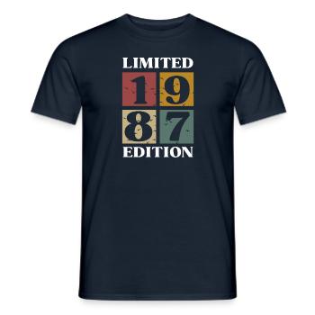 Vintage Gift 1987 Anniversary Limited Edition - Men's T-Shirt - navy - Front - AI Model Male 178 light (178cm)