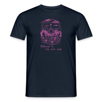 Bienvenue du côté obscur 02 - T-shirt homme - marine - Devant - AI Model Male 178 light (178cm)