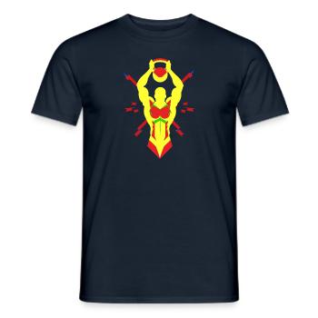 Kettlebell Sportler - Männer T-Shirt - Navy - Vorne - AI Model Male 178 light (178cm)