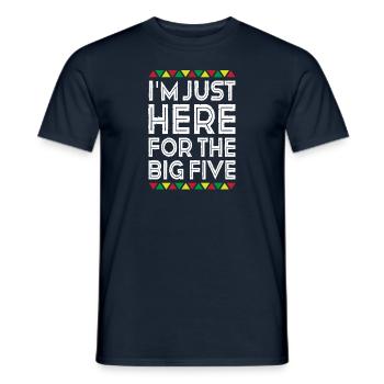 Juste ici pour les Big Five - T-shirt homme - marine - Devant - AI Model Male 178 light (178cm)
