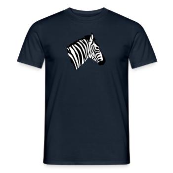 Zebra - Männer T-Shirt - Navy - Vorne - AI Model Male 178 light (178cm)