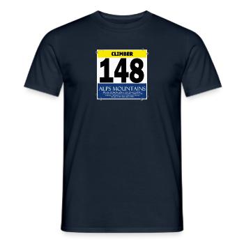 Rennrad Startnummer - Road Race Number - Men's T-Shirt - navy - Front - AI Model Male 178 light (178cm)
