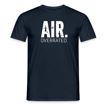 Freediving Apnoetauchen Air Overrated - Männer T-Shirt - Navy - Vorne - AI Model Male 178 light (178cm)
