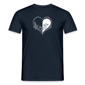 Valentine’s Day - Men's T-Shirt - navy - Front - AI Model Male 178 light (178cm)