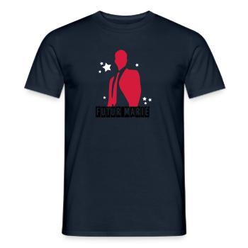 futur marié - T-shirt homme - marine - Devant - AI Model Male 178 light (178cm)