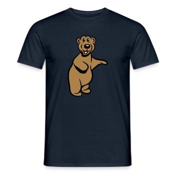 Bear funny comic - Men's T-Shirt - navy - Front - AI Model Male 178 light (178cm)