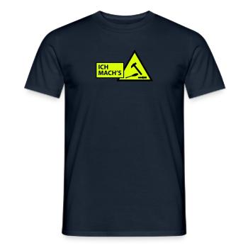 (ichmachs_handwerker) - Männer T-Shirt - Navy - Vorne - AI Model Male 178 light (178cm)