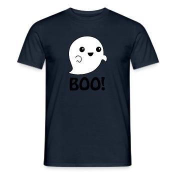 Cute ghost. - Men's T-Shirt - navy - Front - AI Model Male 178 light (178cm)