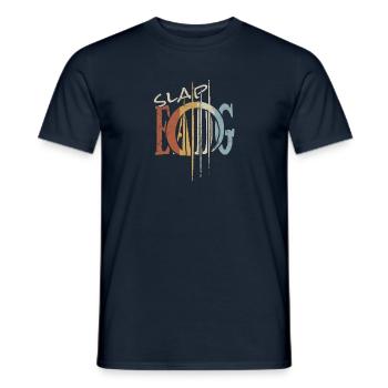 Retro Slap Bass EADG Enso Japan Zen Circle Bassist - Men's T-Shirt - navy - Front - AI Model Male 178 light (178cm)