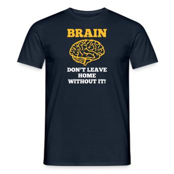 Brain - Men's T-Shirt - navy - Front - AI Model Male 178 light (178cm)
