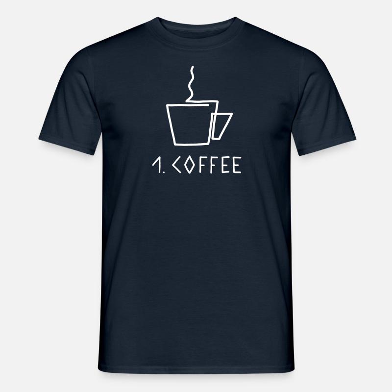 First Coffee Coffee First - Men’s T-shirt - navy