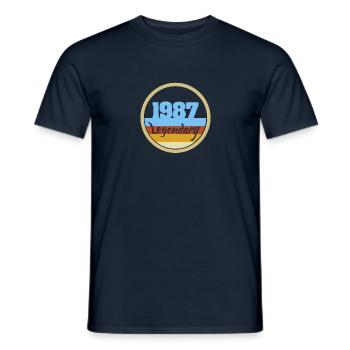 Légendaire 1987 - T-shirt homme - marine - Devant - AI Model Male 178 light (178cm)