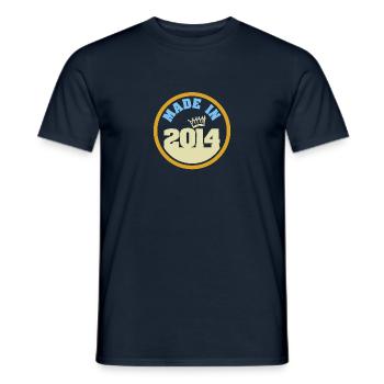 Made in 2014 - Männer T-Shirt - Navy - Vorne - AI Model Male 178 light (178cm)