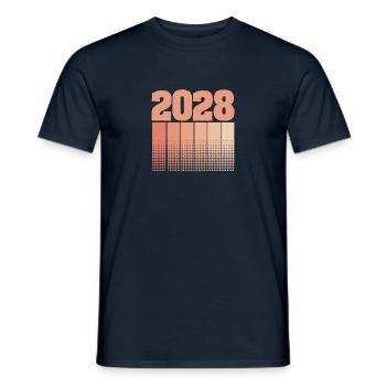 2028 - Men's T-Shirt - navy - Front - AI Model Male 178 light (178cm)