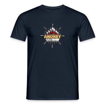 Geschenk für Andrey - Männer T-Shirt - Navy - Vorne - AI Model Male 178 light (178cm)