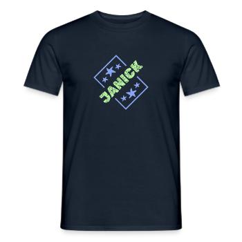 Prénom Janick - T-shirt homme - marine - Devant - AI Model Male 178 light (178cm)