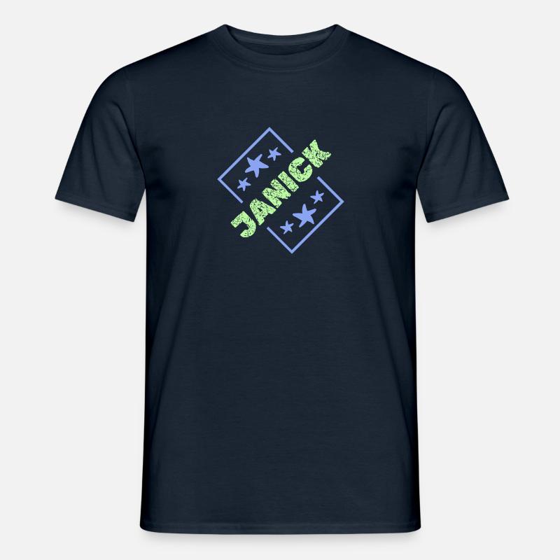Vorname Janick - Männer T-Shirt - Navy