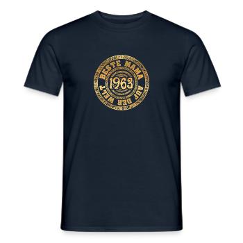 Jahr 1963 - Männer T-Shirt - Navy - Vorne - AI Model Male 178 light (178cm)