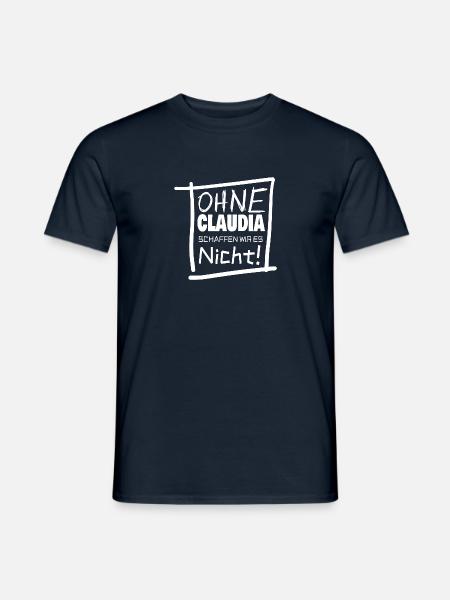 Vorname claudia - Männer T-Shirt - Navy