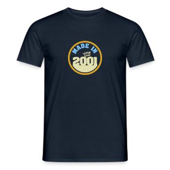2001 - Men's T-Shirt - navy - Front - AI Model Male 178 light (178cm)