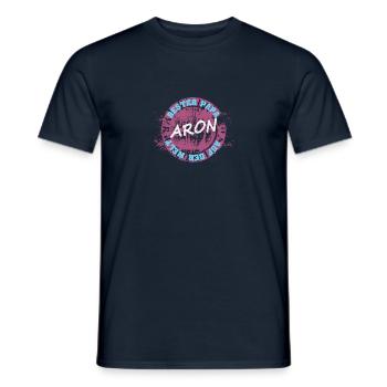 Geschenk für Aron - Männer T-Shirt - Navy - Vorne - AI Model Male 178 light (178cm)